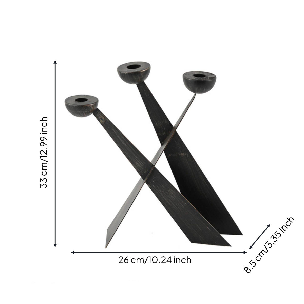 Cross Candlestick Holder Minimalist Candleholder with Cross Modern Crucifix Candleholder for Dining Table, Living Room, Hotel