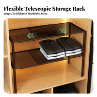 Space-Saving Sliding Wardrobe Drawer Extendable Pull-external Storage Drawer tiered Organization Closet Organizer Multi-Functional for Students, householders, Parents, Bedroom, Dorm Room