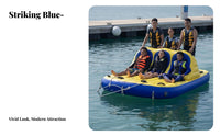 4 Pieces Boat Towable Multi Rider Towable Inflatable Water Sled Towable Water Tube Flying Fish Water Raft Crafted from Thickened PVC Suitable for Family Outings Group Water Sports Lake River Sea