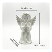 Praying Angel Figurine Small Desktop Ornament Serene for Office Desk, Collectors