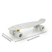 Portable Single-Kick Skateboard Smooth Plastic Skateboard Long-Lasting Cruiser Board on-the-Move for Street Riding