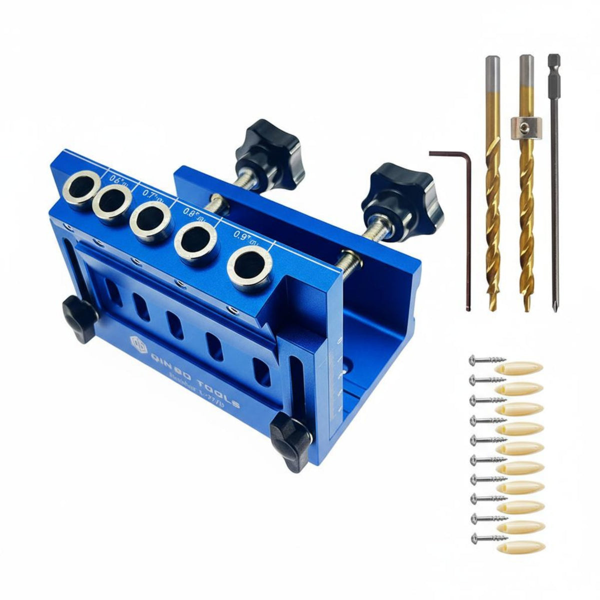 Aluminum Alloy Angled Hole Drilling Jig Metric & Imperial Scale Oblique Hole Long-Lasting Metal Construction for Cabinet Makers, Workshop