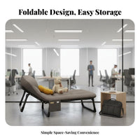 Foldable Collapsible Office Recliner Space-Saving Single Sleeper Chair No Assembly Required Folding Bed Multi-Functional for Campers, Students, Small Areas, Outdoor, Camping, Dorm Room