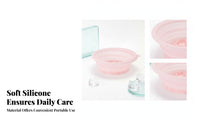 Silicone Cold Facial Bath Bowl Foldable Design Cold Facial Bath Bowl Ribbed Sides Skincare Tool