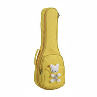Portable 23 Inch Ukulele Case Cute Design Ukulele Backpack Case Adjustable Straps Instrument Storage Thick Padding for Children, Children, School, Travel, Music Lessons