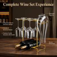 Hanging Stemware Rack Bar Glass Storage Holder Modern Minimalist Metal Design