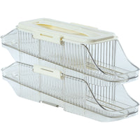 Automatic Rolling Egg Holder Slim Egg Storage Container Tidy for Kitchen