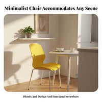 Stackable Design Armless Molded Shell Chair Space-Saving Armless Utility Chair Minimalist & aesthetic Multipurpose Seat Ergonomic Support for Office Workers, Event Planners, Business Owners, Conference Room, Reception Area, Home