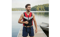 Adjustable Swim Vest with Zipper Secure Safety Vest with Straps Padded Life Jacket Quick-Dry for Swimmers, Surfing, Fishing