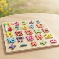 Early-Learning Educational Puzzle Cognitive Wooden Puzzle Raised Game Colorful for Preschoolers