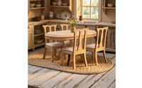 5 Pieces Dollhouse Dining Table and Chairs Ready to Use Dollhouse Dining Set Wood Miniature-Home Decor
