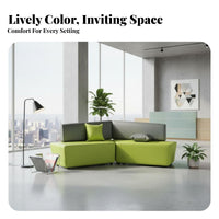 Modern design Pebble-Shaped Couch and Table Set Creative Design Sectional Sofa Adaptable Configuration Lobby Seating Plush Cushions for Interior Designers, Business Owners, Office Managers, Waiting Area, Break Room