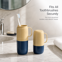 Portable Toothbrush and Toothpaste Holder Set for Travel and Dorms