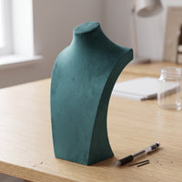 H-Shape Velvet Necklace Display Stand Mannequin for Jewelry Retail and Storage