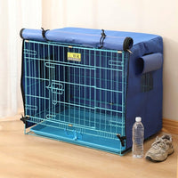 Dog Cage Cover, Waterproof Material Cat Cage Cover, Windproof Crate Cover for Wire, Indoor Outdoor Cage Cover with Roll-Up Front Door