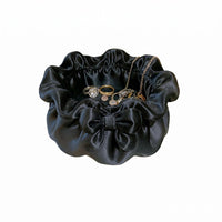 Decorative Bow Petal-Shaped Jewelry Box Open Top Ruffled Jewelry Box Tabletop Organizer Home Accessory