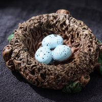 Miniature Bird Nest Realistic Bird Nest Ornament Artificial Figurine for Crafters, Fairy Gardens, Miniature Gardens