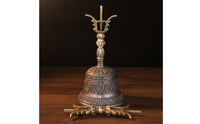 Brass Hand Call Bell Handmade Hand Bell with Clapper Antique Style for Buddhists, Collectors