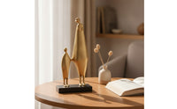 Couple Sculpture Elegant Abstract Human Statue Unique Couple Figurine for Console Table, Bookshelf, Study