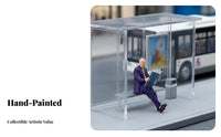 1:64 Scale People Figure High Intricacy Tiny Studying Person Model Miniature Scene Figure Realistic Design Miniature