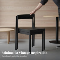 Stackable Molded Seat Retro Design Armless Stacking Chair Single-Piece Molding Guest Seating for Cafe Owners, Homeowners, Dining Room, Restaurant