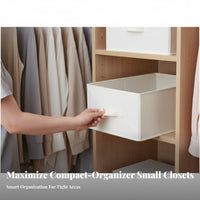 Lidded textile Drawer Space-Saving Home Organization Built-in Handles for Bedroom