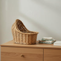 Wicker Woven Pet Bed Creative Design Woven Animal Basket Cozy & Comfortable Infant Basket Photography Prop for Nursery