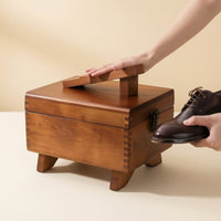 Shoe Care Box Hinged Shoe Care Kit Rectangular Kit for Closet