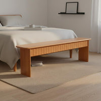 Multi-Functional Solid Wood Dining Bench Mortise and Tenon Joinery Japanese Design Entryway Bench Household Furniture for Hallway