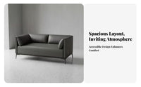 Modern Design Minimalist Iron-Frame Sofa and Table Creative pairing Reception Seating long-lasting Construction Lounge Set firm-density Sponge padding for Corporate Clients, Interior Designers, Office Managers, Waiting Room, Hotel Lobby
