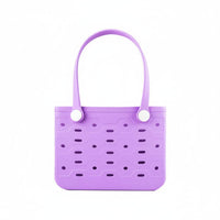 Lightweight EVA Tote Bag Washable EVA Hole Tote Easy to Clean Waterproof Plastic Handbag Long-Lasting for Women, Teens, Pool, Travel, Shopping