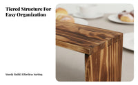 3 Pieces Tiered Display Shelf Solid Wood Cupcake Dessert Stand Space Saving