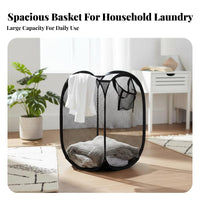 Large Capacity Foldable Laundry Basket Space-Saving Collapsible Laundry Basket Lightweight for Children, Travelers, Bedroom, Bathroom