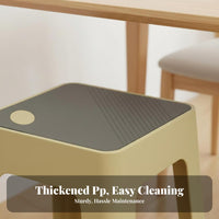 Thickened Construction Stackable Round Stool Space-Saving Design Round Backless Stool adaptable Pdurableic Seat adaptable Use for property owners, Families, Living Room, Entryway, Kitchen, Bedroom