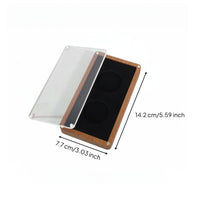 Double Coin Display Case Wood Finish Double Coin Presentation Box Visible Window