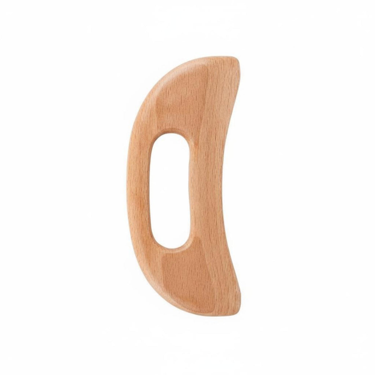 Wooden Gua Sha Tool Smooth Surface Moon-Like Form Easy Grip Wood Gua Sha Board for Spa
