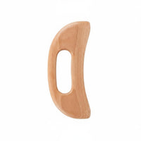 Wooden Gua Sha Tool Smooth Surface Moon-Like Form Easy Grip Wood Gua Sha Board for Spa