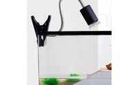 Timed Dimming Switch Clamp Basking Lamp Reflective Interior Gooseneck Basking Lamp Metal Body UK Plug for Reptiles, Pets