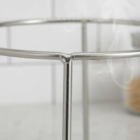Stainless Steel Pot Rack Rustproof Pizza Pan Riser Wok Support Easy to Clean Wok Support Holder Versatile