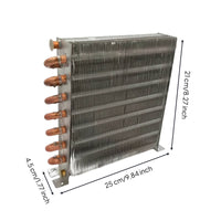 Finned Refrigerator Condenser Coil Copper Condenser with Aluminum Fins Compact Heat Exchanger Easy to Install for Technicians