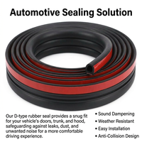 Automotive Rubber Weather Seal Strip, Universal Car Door Seal Strip, Soft Flexible Door Seal, Noise Insulation Door Seal Strip