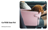 Easy to Clean Dog Car Seat Washable Pet Booster Seat Removable Cover for Drivers, Cat Owners, Road Trips, Home