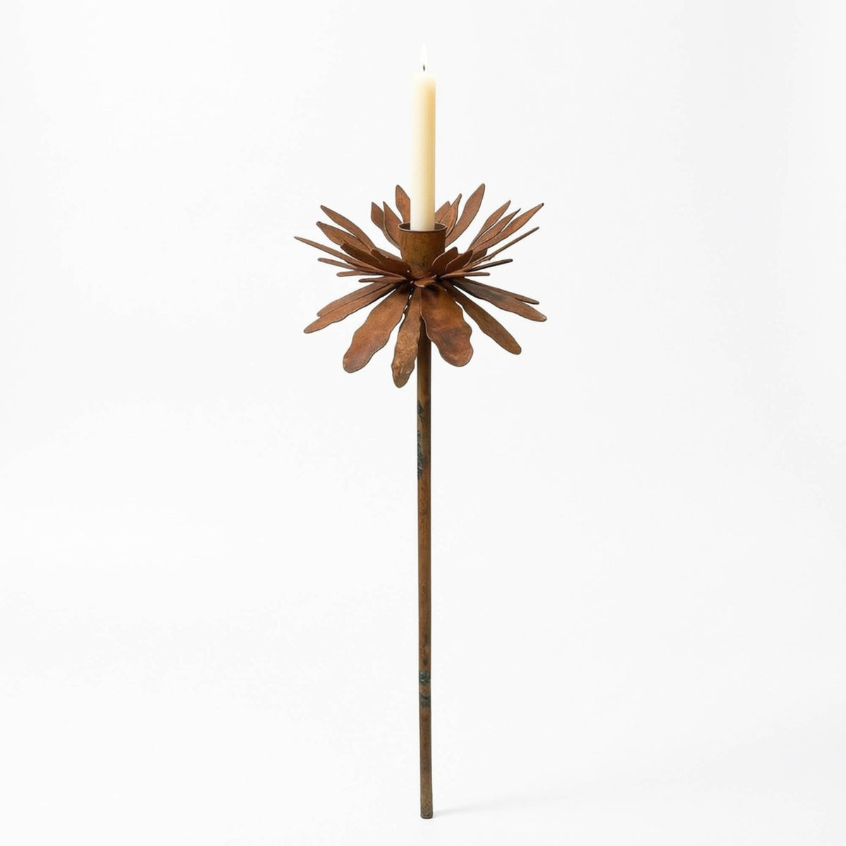 Garden Stake with Candle Cup Decorative Flower Garden Stake Easy to Use Yard Cup Holder for Patio