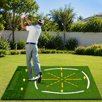 Sporting Driving Range Mat 1.17m x 1.52m, Chipping Practice Mat for Indoor & Outdoor Use, Non-Slip EVA Base Swing Practice Mat with Tee Holder