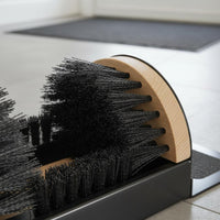 Shoe Brush Solid Wood Construction Mud Remover Shoe Brush Stiff Bristles Outdoor Mud Cleaner for Hikers, Gardeners, Mudroom, Garage, Porch