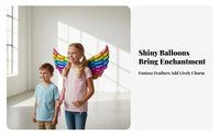 Colorful Designs Inflatable Angel Wings Lightweight Wearable Appendage Balloon for Children, Adults, Costume Parties, Dress-up Play