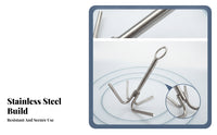 Cylindrical Shaft 4-Prong Boat Anchor Smooth Surface Four-Prong Anchor Hook 4-Claw Grappling Hook
