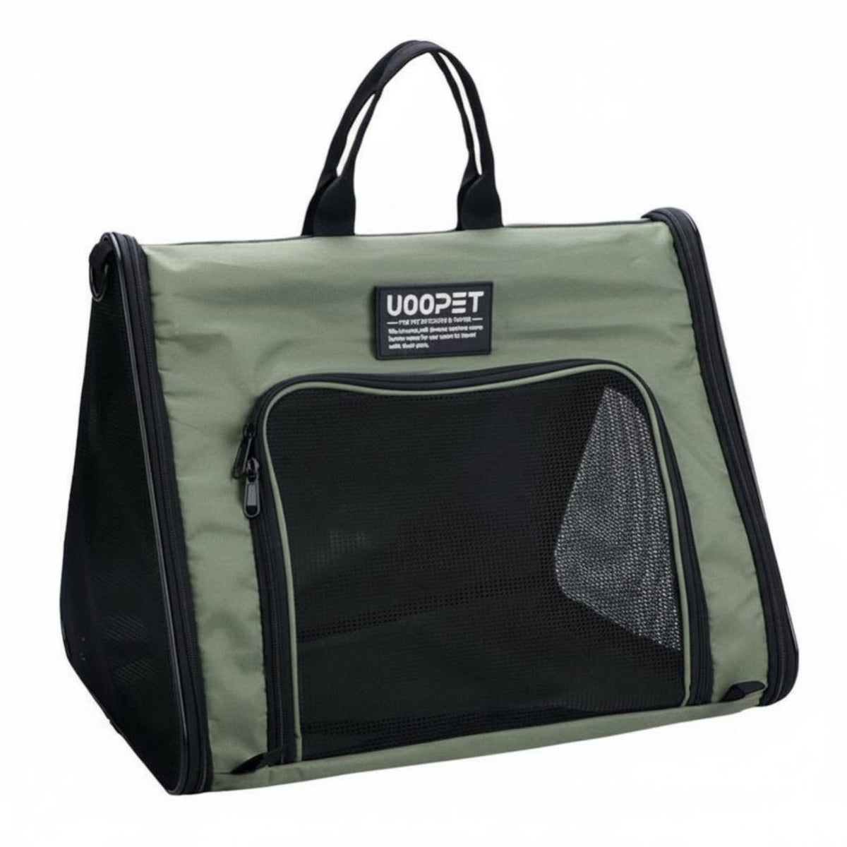 Spacious Interior Foldable Mesh Pet Tote Lightweight Foldable Mesh Pet Tent Wide Accessibleing Feline Carrier Stable Design for Travelers, Small Dog Owners, Vet Visits, Travel, Car Rides, Outdoor