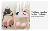 Space Saving Sock and Underwear Storage Bag Breathable Closet Sock Hanging Bag Large Capacity for Students, Kids, Dorm Room, Bedroom, Travel