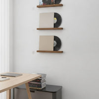 3 Pieces Vinyl Record Shelf with Lip Space-Saving Vinyl Record Shelf Narrow Levitating Shelves with Lip for Music Collectors